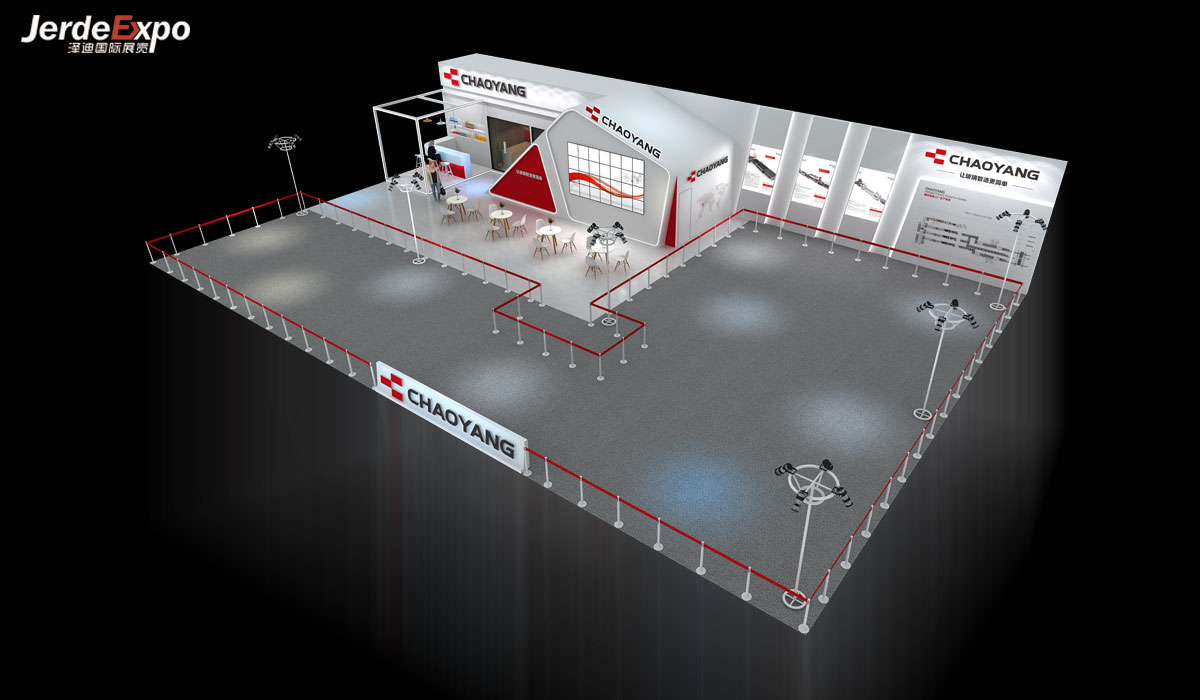 500㎡機械展臺設(shè)計效果圖