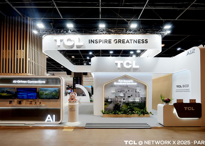 澤迪展臺設(shè)計搭建公司攜手“TCL”亮相法國寬帶展